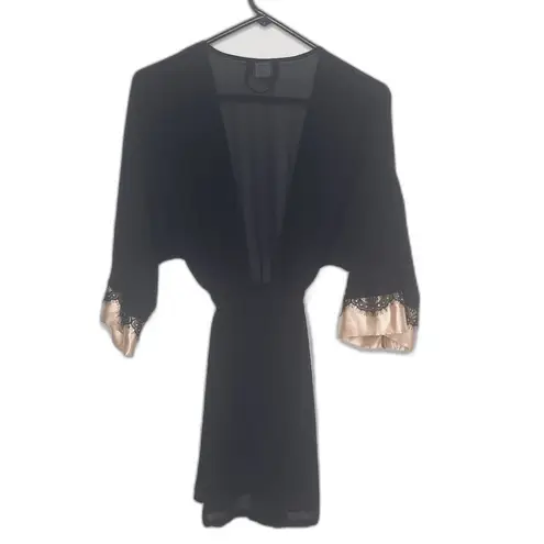 Seductive Wear by Cinema Etoile Black Gold Robe Size Small