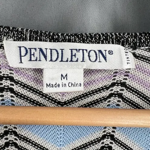 Pendleton Cardigan Chevron Multicolor Long Sleeve VNeck One Button Lightweight M