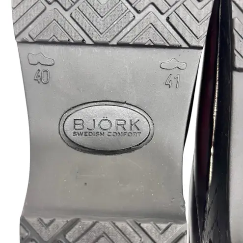 BJORK STELLA Open Back Cabrio Brown Leather Clogs Size 10