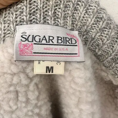 Sugarbird Vintage Sweater Vest Women's Size medium Beige Acrylic/Wool Lining