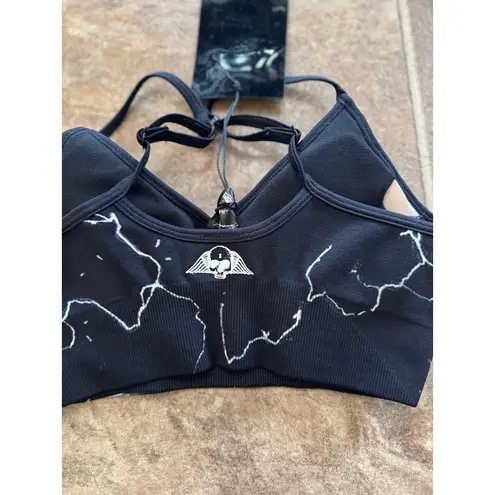 Civil Regime Thunderstruck Kelly Seamless Sports Bra Size Small Black