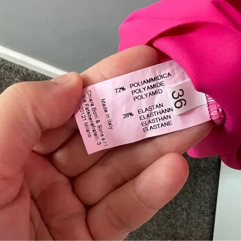 Chiara Boni Sz 36 LA PETITE ROBE Vissia Off-Shoulder Shirred-Sleeve Mini Dress