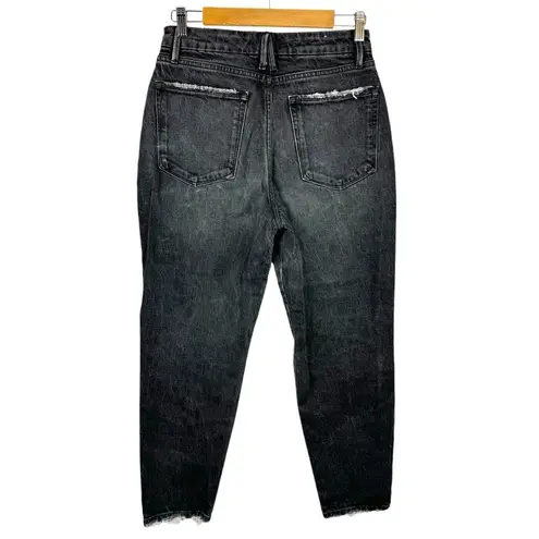 Good American  Good Mom Jeans High Waist in Black226 Size 2/26 Distressed