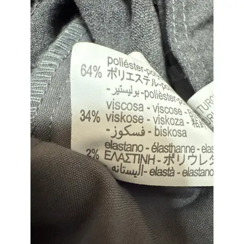 ZARA  Women's Gray Straight Leg High Waisted Pleated Trousers Dress Pants Size XS