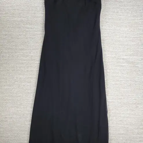 VTG Bora Prom Dress XL Black Bling Accent Sheer Layer Fairy Goth Evening Gown