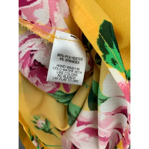 Women's Gibson Yellow Floral Halter Top Size S