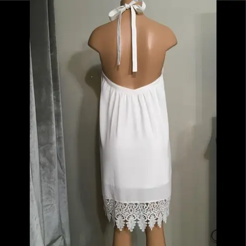 Kensie  luxury crepe halter lace dress. NWT