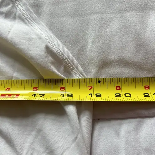 Lululemon White Tank Top Flowy Long Yoga Activewear Slit Womens Breathable Size L