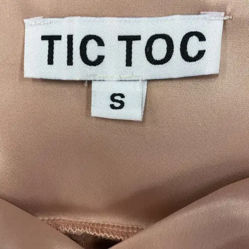 Tic Toc Sleeveless Satin Bodycon Mini Dress Mauve Pink Size Small NWT