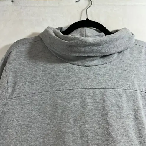 Jockey Gray Sweatshirt Women's Size XL Finger Slit Sleeve Soft Fleece Cowl Neck