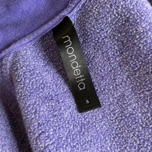 Mondetta Athletic Zip Up Jacket Sweatshirt Small Purple Pockets Thumb Holes