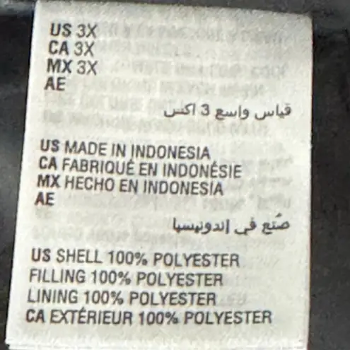 Charter Club Quilted Zip Front Jacket Women’s 3X Black Lightweight Gold Zip