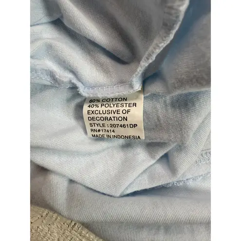 Miss Elaine Petites Light Blue Cotton Blend Sleeveless Nightgown Size PS