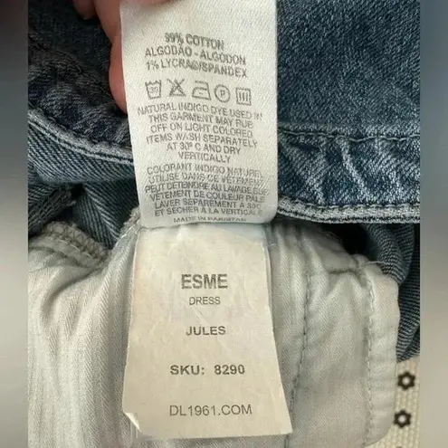 DL1961 Esme Denim Shirt Dress Full Button Front Mini length - XS EUC