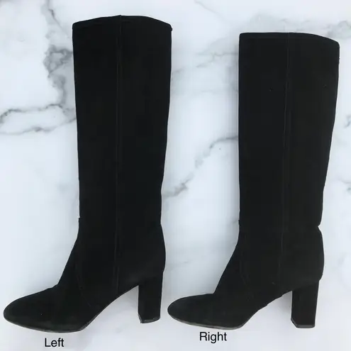 Valentino Garavani Valentino women’s black suede knee high block heel boots size IT 37 US 7