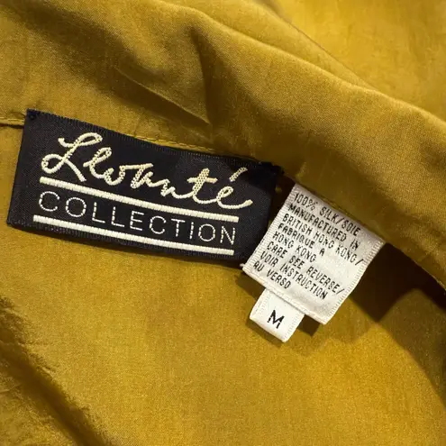 Levante Collection Women’s Vintage Silk Blouse Size M Gold Size M
