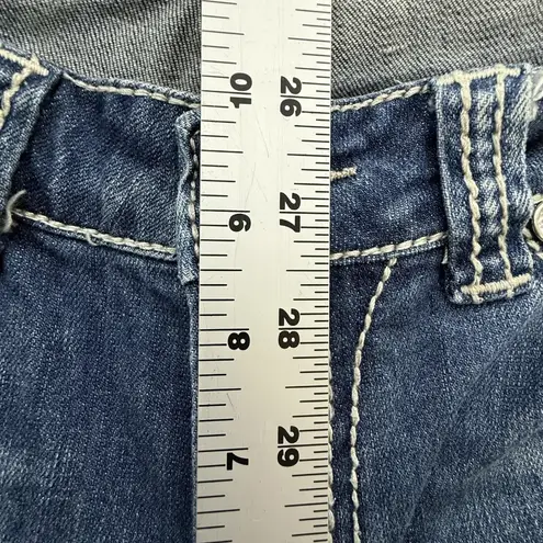 Reba Jeans Womens 8 Blue Bootcut Western Embroidered Rhinestone Stretch 30x30