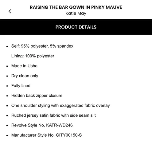 Katie May  Raising The Bar Ruched Gown in Pinky Mauve - Image 3