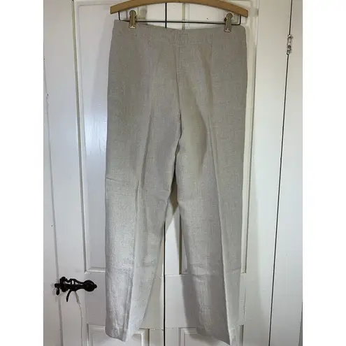 Isda & Co Linen Pants Women 4 Khaki Neutral Beige Chic Office Minimalist Basic Tan