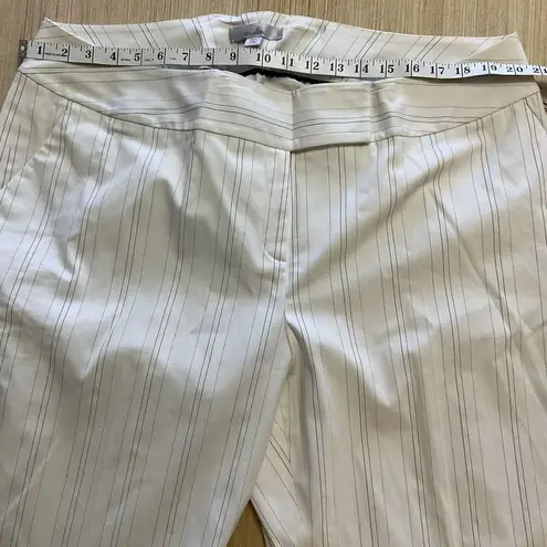 Caslon Ivory Dress Pin Striped Flared Lined Size 20W Pants Brand New With Tag