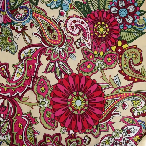 NEW Boho Floral Abstract Design Tasseled Rectangle Soft Chic Scarf L Cream Pink