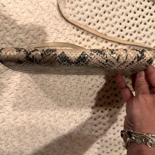 Lodis Tan and Brown Snake Print Women's Crossbody Bag