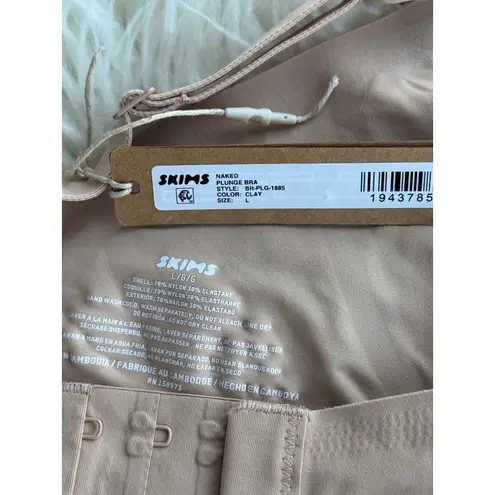 SKIMS Naked Plunge Bralette Clay Size Large