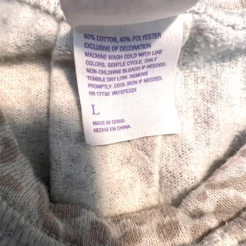 Stars Above Short Sleeve Leopard Print Sweatshirt