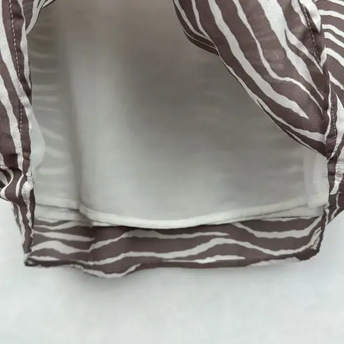 Loft Zebra Print Tie Back Shell Sz  XS