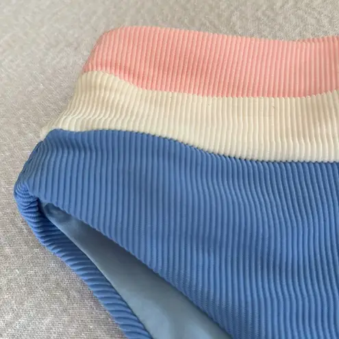 Beach Riot Heidi Colorblock High Waist Bikini Bottom, Size Medium, $98