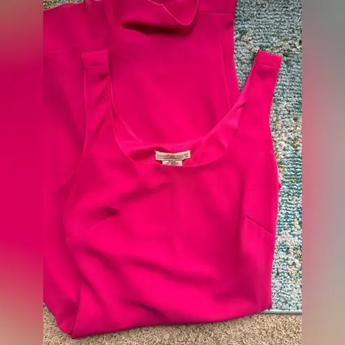 Vintage Jonathan Martin two piece pink dress with ruffle sheer cardigan, size 9