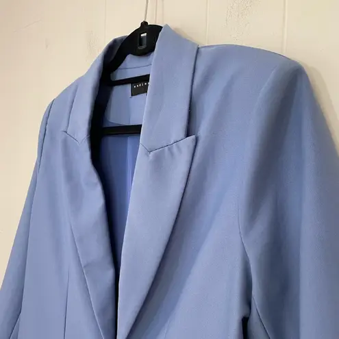 Endless Rose Periwinkle Blue Blazer Jacket One Button Shoulder Pads ~ Size M
