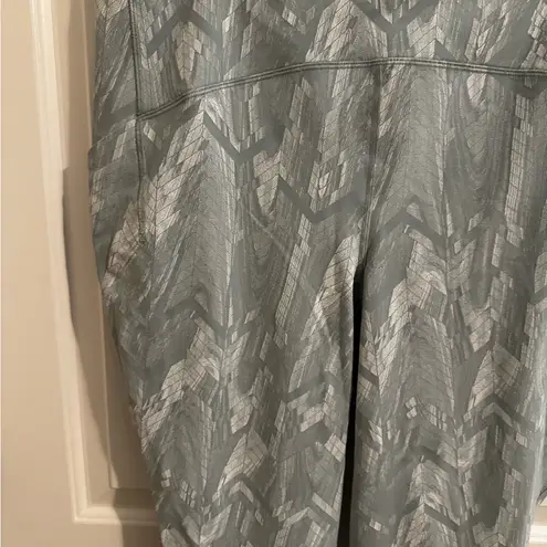 Lululemon Swift Speed High Rise Tight 28" Chevron Silver Blue Green Plus Size 18