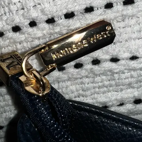 Montana West Navy Blue and Gray/Silver Tote Bag -