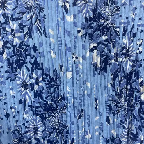 Poupette St Barth Sasha Mini Dress French Blue sz S Tassels Vacation Boho Resort