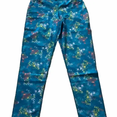 Lands’ end women’s high rise everyday active skinny pants blue teal XS