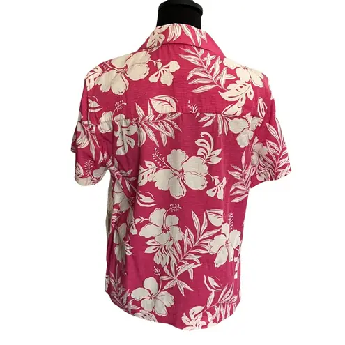 Caribbean Joe NWT  Pink Women’s Hawaiian Aloha Shirt Size Medium