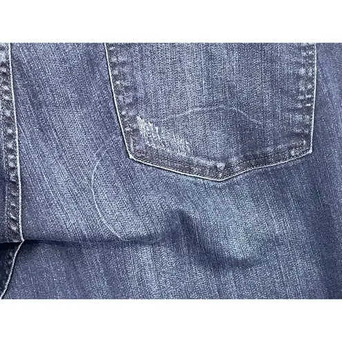 Kut From The Kloth  Jeans Size 24W High Rise Boyfriend Embroidered Feathers Boho