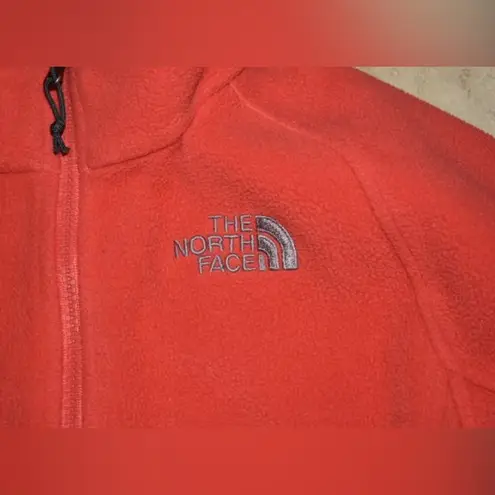 The North Face Womens Vintage Size Small Red  Zipper Sweatshirt Fleece Jacket