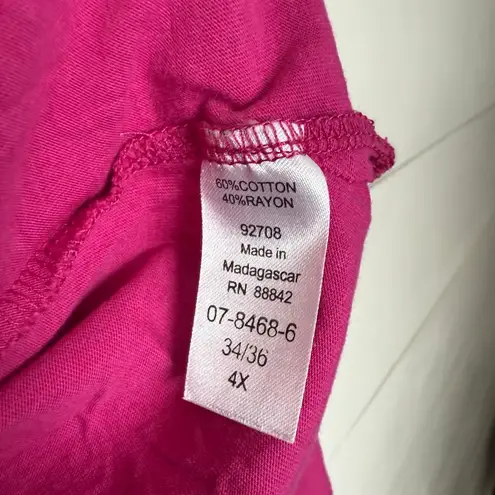 Woman Within Women’s 4X Hot Pink Top Blouse Plus Size