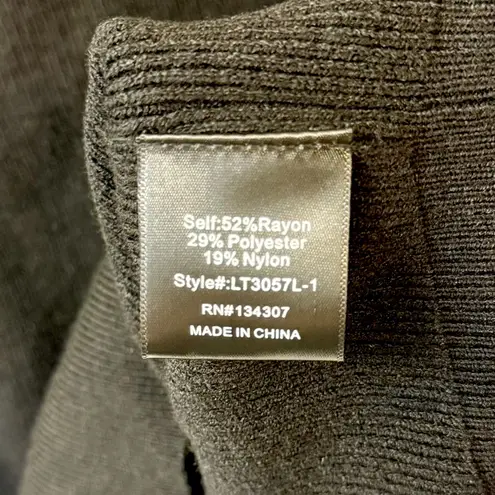 Line and Dot Favorite Off Shoulder Ribbed Sweater in Black Size Large - Image 11