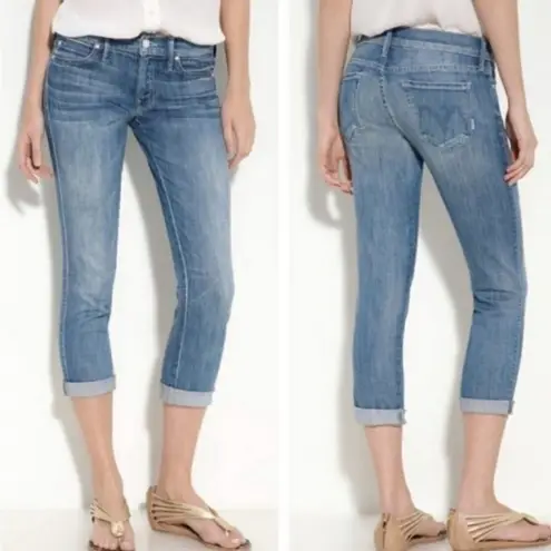 Mother The Rascal Cuff Jeans Size 25 in Adios To My Old Life Medium Wash Crop Blue - Image 4