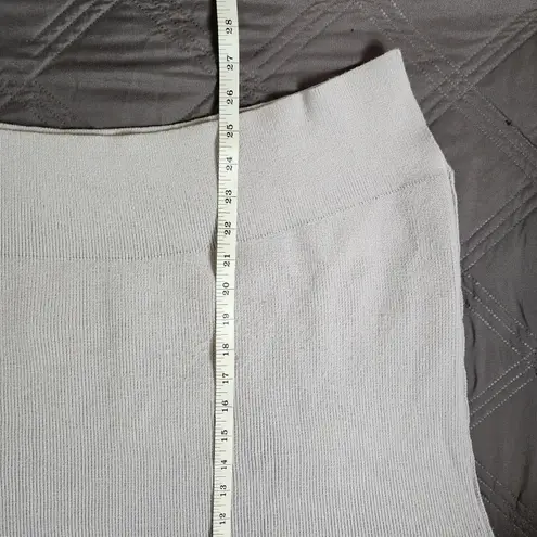 Lillusory Gray Oversized Quarter Zip Sweater Small Rough Hem Coastal Grandma