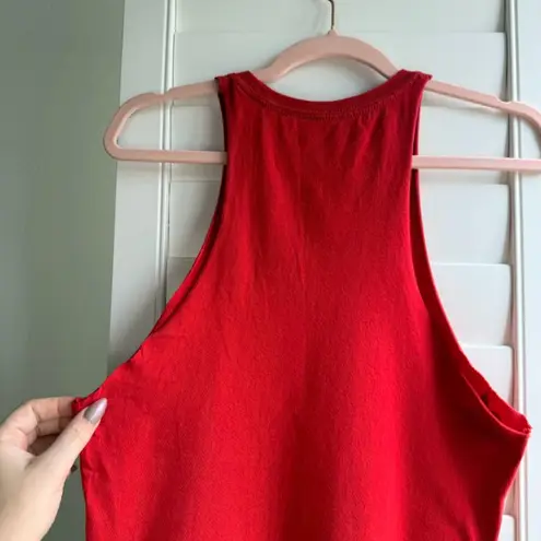 Dead Samurai Arrow Graphic Print Racerback Tank Top in Red size Small