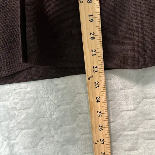 Eileen Fisher  Womens Cardigan PS Italian Yarn Brown Shawl Collar Minimalist Knit