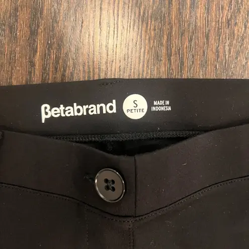 Betabrand  Black Dress Yoga Pants Straight Leg Knit Petite Small