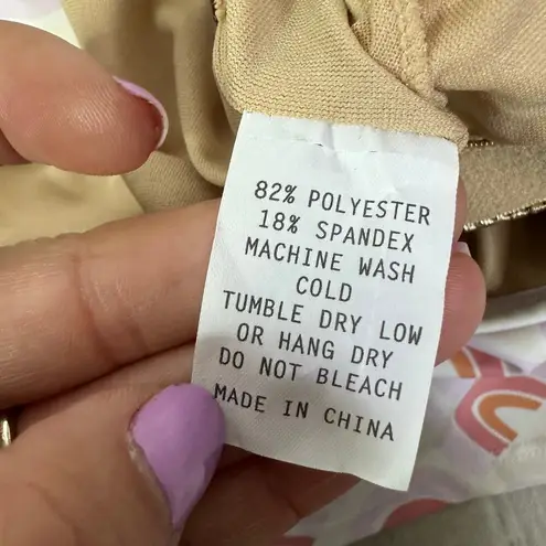 Kortni Jeane bikini Swing Top Mix n’ match Rainbow Print size Medium