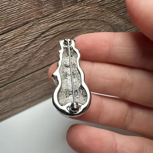 Swavorski Swarovski Crystal Snowman Brooch Pin Clear Pave Crystals Red & Black Enamel