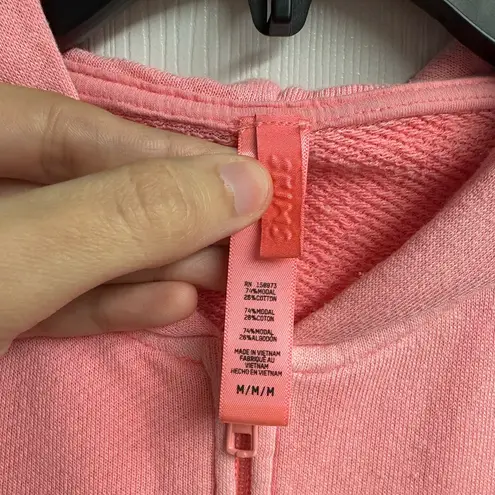 SKIMS Pink French Terry Zip-Up Hoodie Size Medium