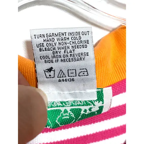 Quacker Factory Starfish Polo Shirt Women Plus 1X Vacation Beachy Cruise Island